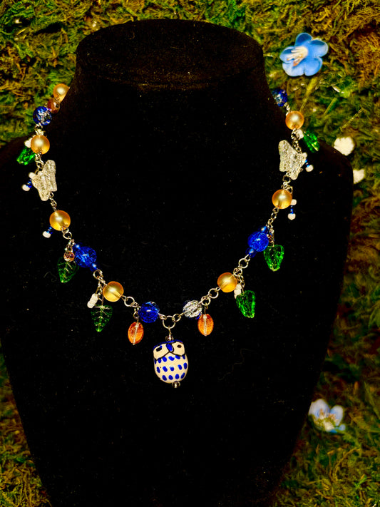Azure Owl Necklace