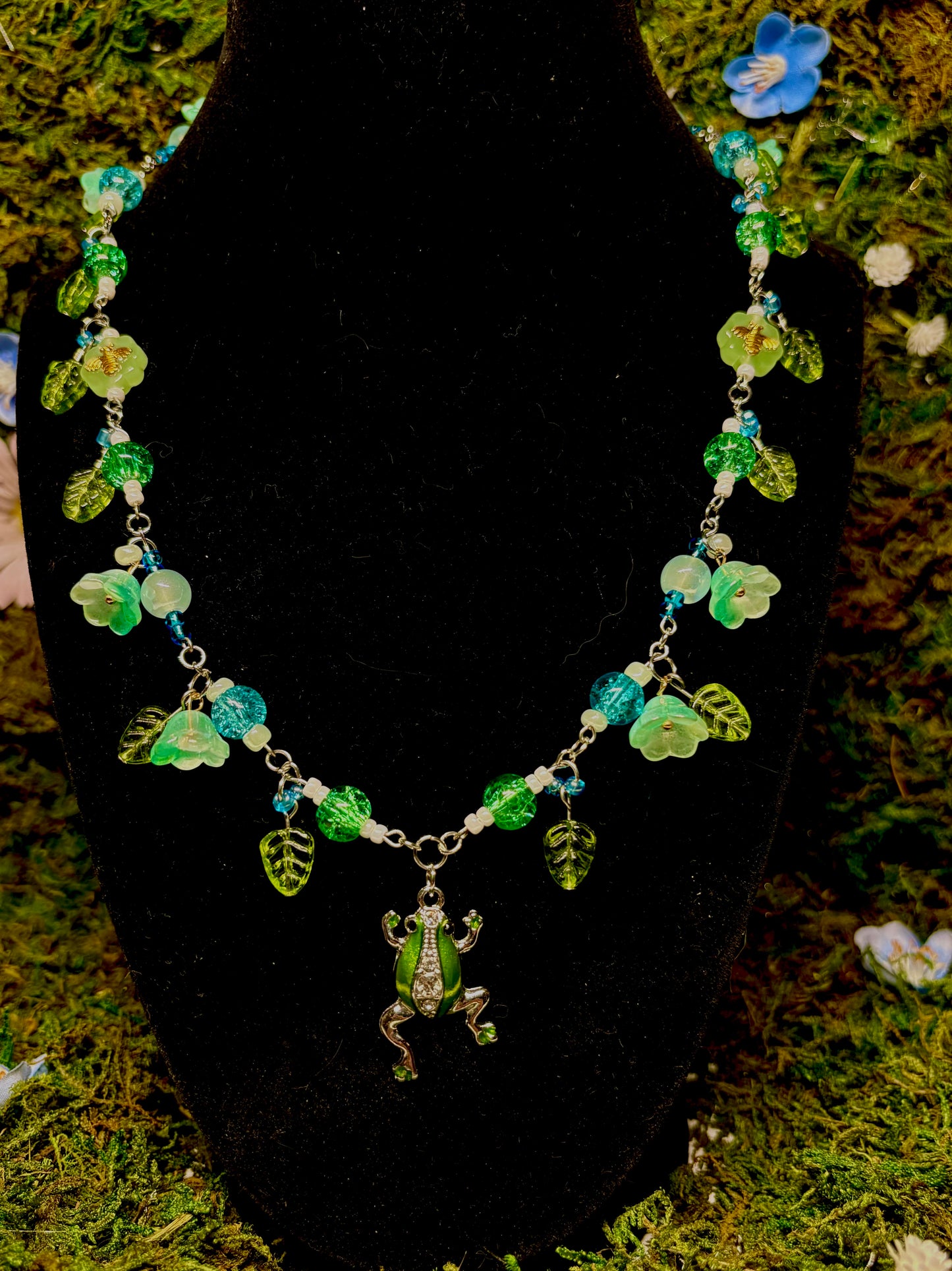 Frog In The Lilies Necklace