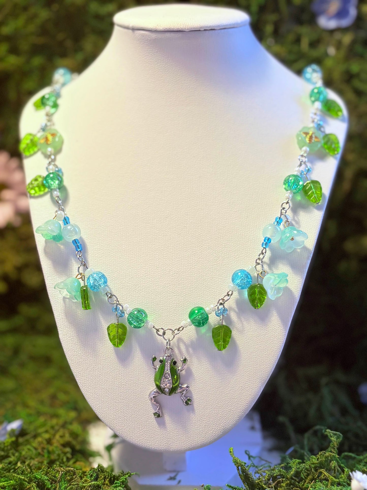 Frog In The Lilies Necklace